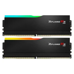 رم G.Skill Ripjaws M5 RGB 32GB با فرکانس 6000MHz و تایمینگ CL36، سرعت بالا و نورپردازی زیبا برای گیمینگ حرفه‌ای ارائه می‌دهد.