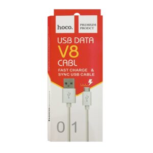 کابل هوکو V8 – شارژ و انتقال داده سریع برای دستگاههای اندرویدی؛ کابل مقاوم، اتصال مطمئن و مناسب استفاده روزمره با دوام بالا.