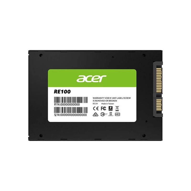 حافظه SSD اینترنال ACER RE100 256GB با رابط SATA III گزینه‌ای اقتصادی برای افزایش سرعت بوت، اجرای روان‌تر نرم‌افزارها در سیستم‌های خانگی و اداری است.