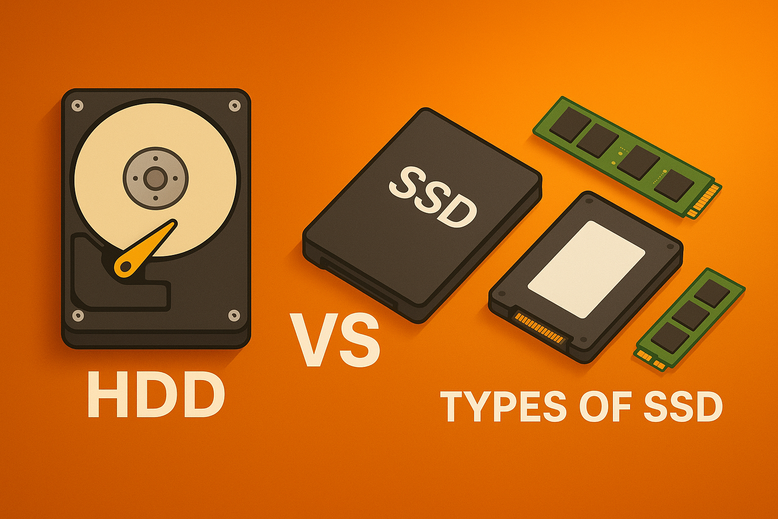 تفاوت انواع حافظههای ذخیرهسازی در کامپیوتر